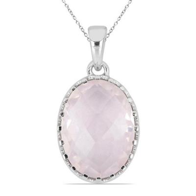 BUY NATURAL ROSE QUARTZ GEMSTONE BIG STONE PENDANT IN 925 STERLING SILVER